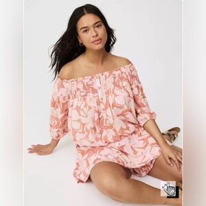 Torrid Tropical Off-Shoulder Gauze Top & Skort Set